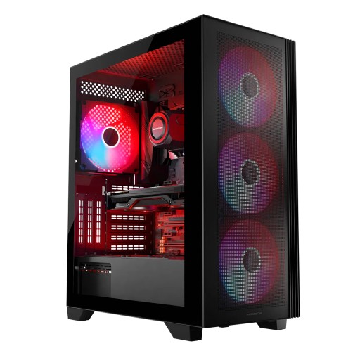 NOWOŚĆ! Obudowa MODECOM Mistral ARGB FLOW Midi | 4x140mm USB-C SZKŁO FILTRY
