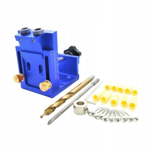 Profesjonalne wiertło Pocket Hole Jig Blue 1