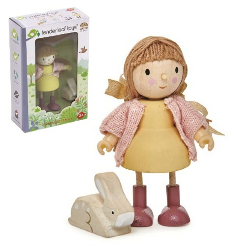 Lalka drewniana Ami i jej królik Tender Leaf Toys