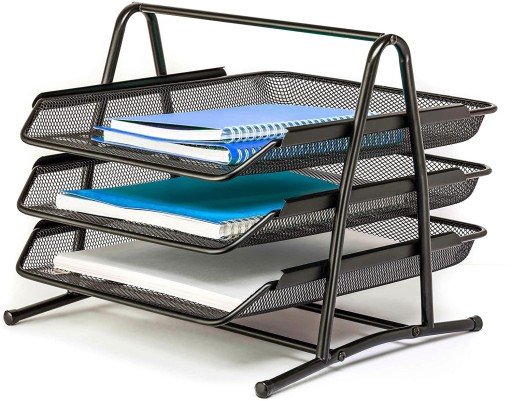 Szuflady na biurko 3 szufladki metalowy organizer ład i porządek na biurku