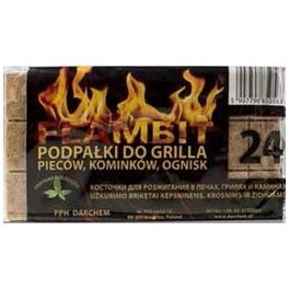 Podpałka Flambit 24szt Szara Ekologiczna Grill