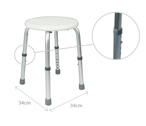 TABORET POD PRYSZNIC - REGULACJA WYSOKOŚCI