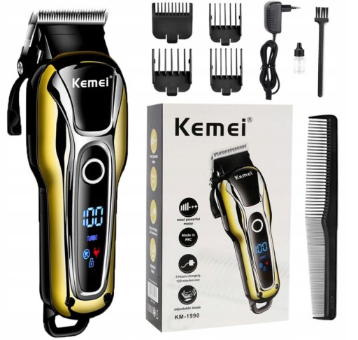 MASZYNKA DO GOLENIA STRZYŻENIA TRYMER DO WŁOSÓW BRODY BARBER KEMEI USB 10w1