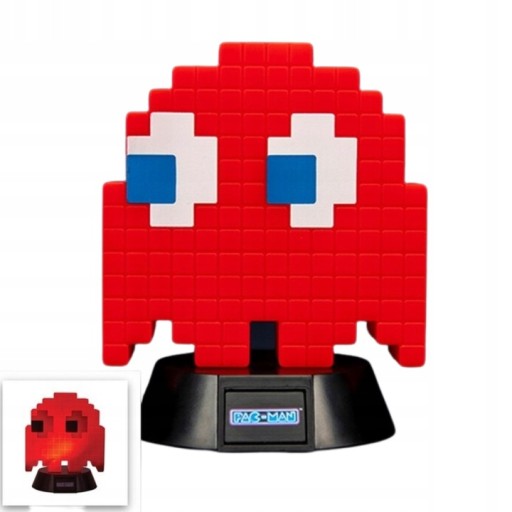 MINI LAMPKA LAMPA PAC-MAN CZERWONY DUSZEK 10 CM