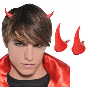 ROGI DIABŁA DIABLICY SPINKI WPINANE HALLOWEEN
