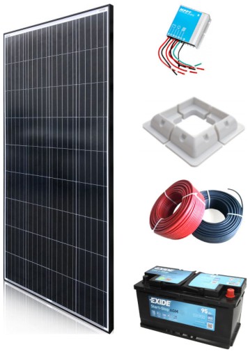 ZESTAW SOLARNY PANEL REGULATOR MPPT 190W