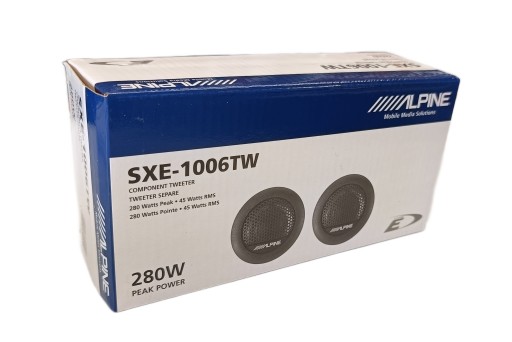 Głośniki wysokotonowe ALPINE SXE-1006TW 45W RMS tweetery