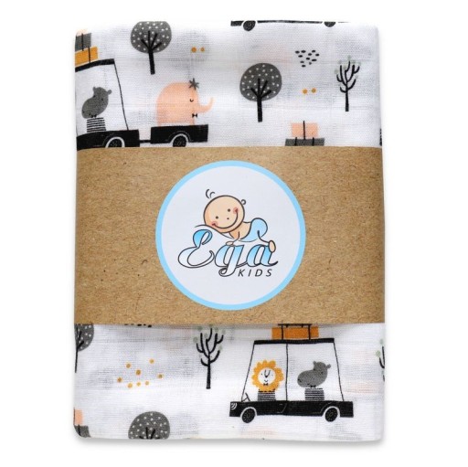 EGA DUŻA Pielucha BAMBUSOWA OTULACZ KOCYK Pieluszka 120x120