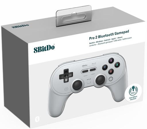 8BitDo Pro 2 Gray v2 Hall Effect Pad Bluetooth Android Apple PC Switch