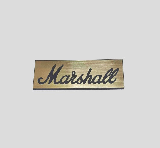 MARSHALL naklejka emblemat 69 x 22 mm *ZŁOTA