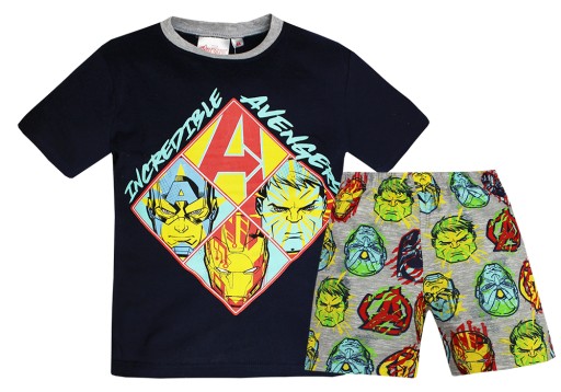 AVENGERS ZESTAW PIŻAMA DLA DZIECKA SPODENKI 104