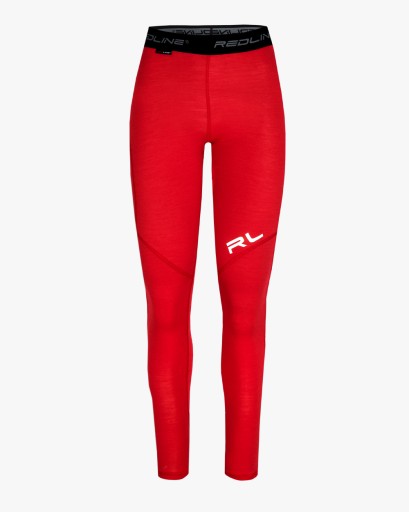 Redline legginsy termoaktywne SAXON MERINO czerwone damskie