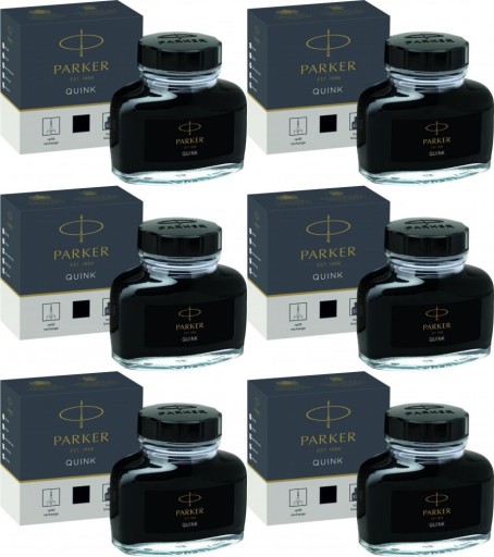 Atrament do pióra wiecznego Parker 57ml CZARNY oryginalny x 6 szt