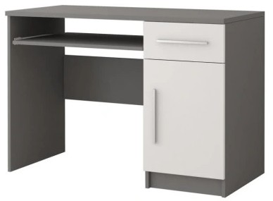 Biurko 110x75x50 SYSTEM KATE - BIAŁY / SZARY