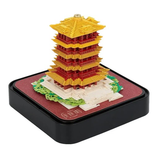 3D Notepad Green Treehouse 3D Calendar 2024 3D Memo Pad Block Notes