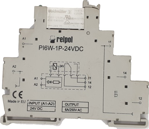 gniazdo RELPOL PI6W-1P-24VDC + przkeaźnik 24VDC