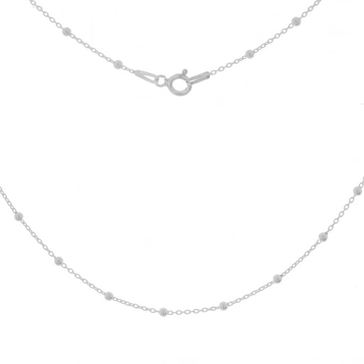 ŁAŃCUSZEK SREBRNY ANKIER KULKI 45CM KULECZKI 2MM SREBRO 925