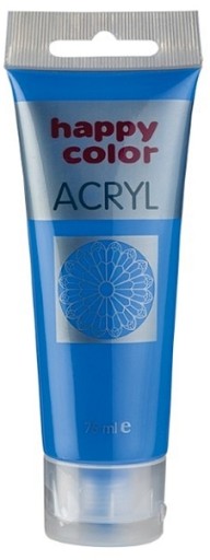 FARBA AKRYLOWA HAPPY COLOR 75 ml w TUBCE niebieski kobalt INTENSYWNY KOLOR