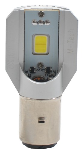 Żarówka S2 BA20d LED 2x6W biała skuter motocykl