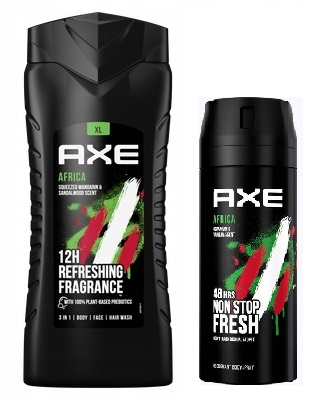 Axe Żel i Dezodorant Africa w Zestawie Egzotyczna Świeżość w Duecie
