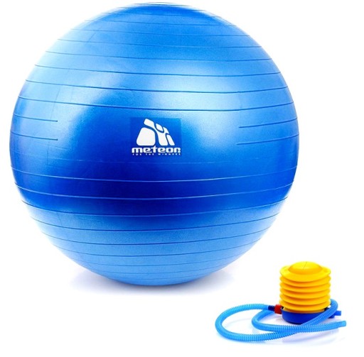 PIŁKA GIMNASTYCZNA ANTI-BURST FITNESS 65 CM POMPKA