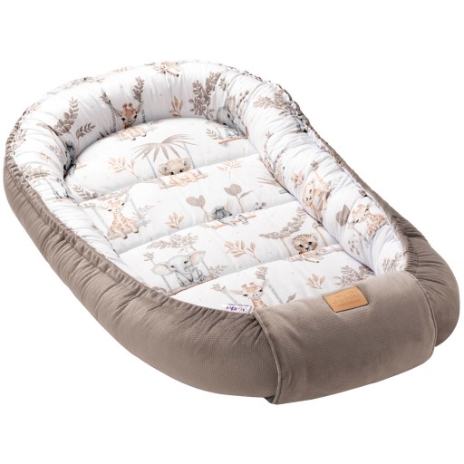 JUKKI DUŻY KOKON XXL NIEMOWLĘCY OTULACZ 65x120CM BAWEŁNA VELVET