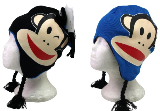 Zestaw zimowy dziecięcy Czapka uszatka dwustronna rękawiczki Paul Frank