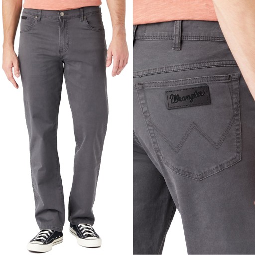 Wrangler TEXAS Smoke SZARE MATERIAŁOWE W35 L34