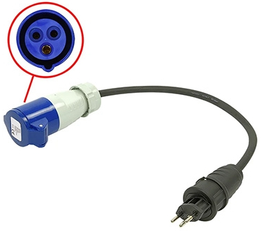 PRZYŁĄCZE CEE-CH PRZEDŁUŻACZ ADAPTER 230V 0,3m