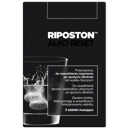 Riposton tabletki musujące 2szt. NA KACA NAWADNIA