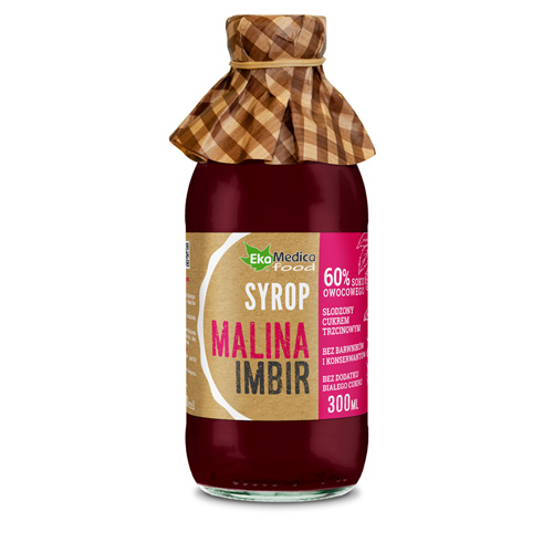 SYROP MALINOWY MALINA IMBIR 300ML EKAMEDICA