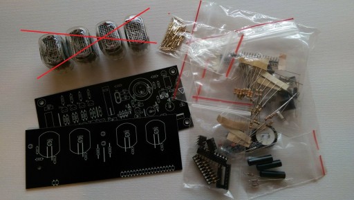 Zegar NIXIE 4xIN-12 Zestaw do montażu KIT BEZ LAMP