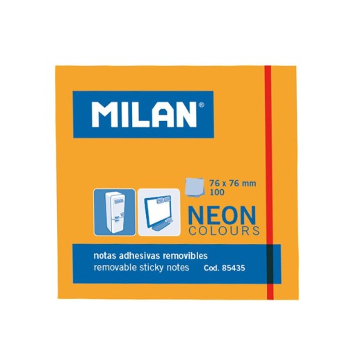 Milan Karteczki samoprzylepne 76x76 pomarańczowe
