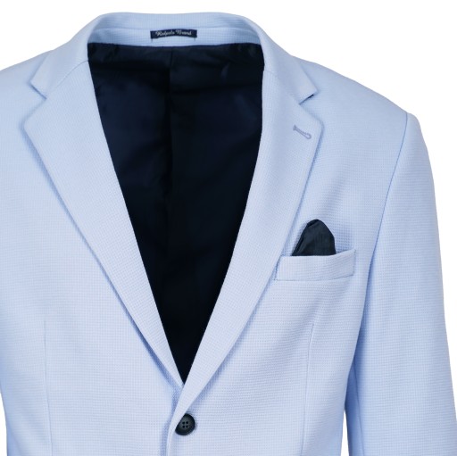 MARYNARKA MĘSKA BAWEŁNIANA ELEGANCKA WIZYTOWA CASUAL NIEBIESKA TURECKA 50