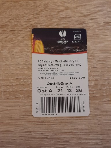 Liga Europy , FC Salzburg - Manchester City