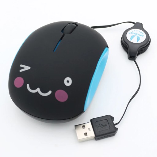 Computer Mouse for Laptop Small Cute Cartoon Girl