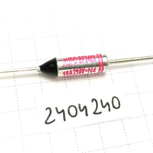 Bezpiecznik Termiczny 240C 16A 250V AUPO BFX TCO osiowy