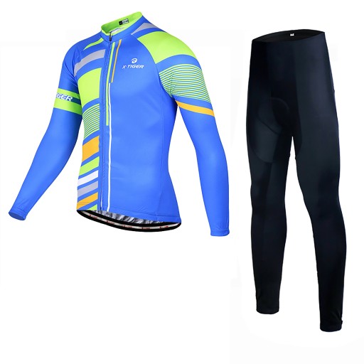 Komplet Rowerowy Termoaktywny Z Wkładką Męski Ocieplany DOPASOWANY Żel 4XL