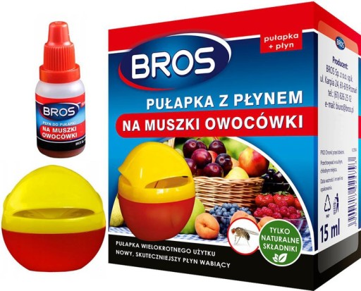 PUŁAPKA Z PŁYNEM NA MUSZKI OWOCÓWKI BROS płyn 15ml