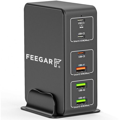 Ładowarka sieciowa Feegar Tower 86W 6x USB Typ C PD USB-A QC 3.0
