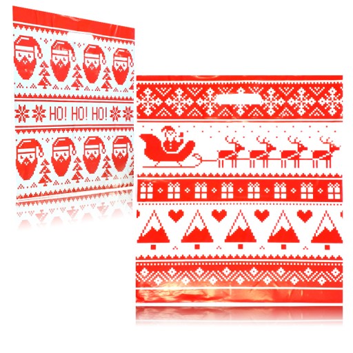 REKLAMÓWKI ŚWIĄTECZNE TORBA MIKOŁAJ 40x45cm 5szt