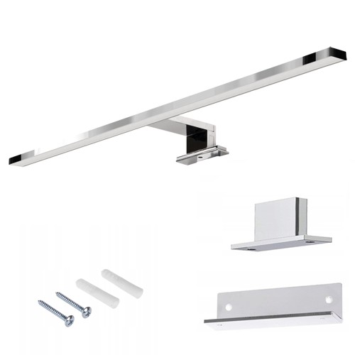 Kinkiet nad lustro, odcienie szarości i srebra LED 8 W 60cm