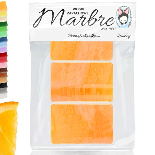 WOSK ZAPACHOWY do kominka ZESTAW 3SZT POMARAŃCZA Orange pomarańczowy woski