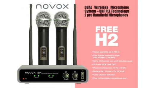 mikrofony bezprzewodowe NOVOX FREE H2