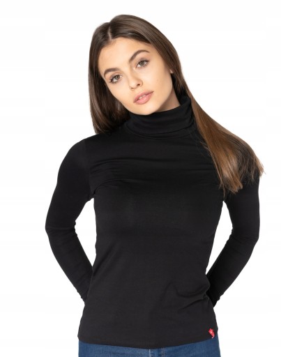Golf Damski Cienki Sweter Golfy 8112-01 r S/M