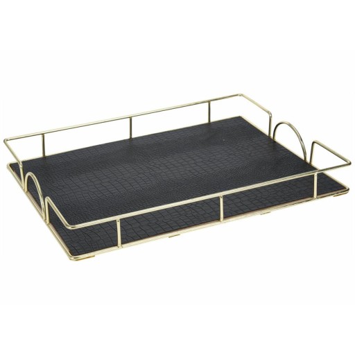 Taca Dekoracyjna czarno ZŁOTA Glamour 40x25 cm