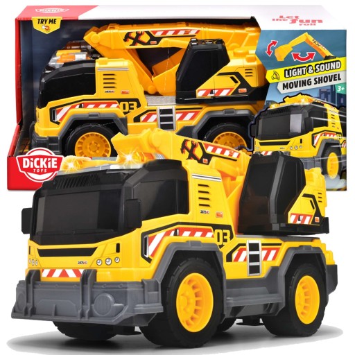 POJAZD BUDOWLANY INTERAKTYWNA CIĘŻARÓWKO-KOPARKA EXCAVATOR TRUCK ŚWI. DŹW.