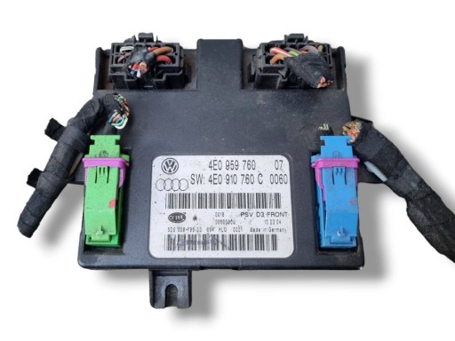 Sterownik fotela Audi A8 D3/4E 2004 4E0959760