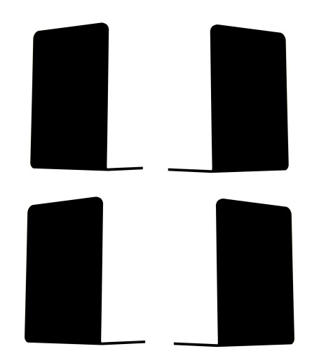 4 x PODPÓRKI DO KSIĄŻEK STOJAK PLEXI CZARNA 3 mm