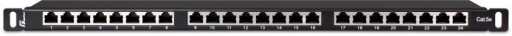 Patch panel FTP CAT.5E 24 porty 0.5U PGF-5EFTP24-B